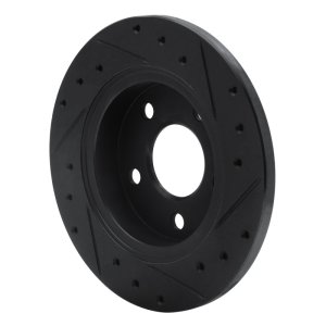 Ford Taurus SHO Brake Rotor (1) - Rear Left - R1 Concepts - Drilled & Slotted - Black - `93-`05